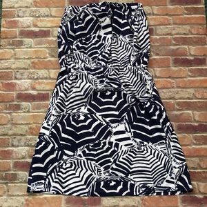 Strapless Navy and White Lilly Pulitzer dress